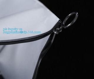 durable clear PVC Slider zipper stand up bag, slider bag for packaging clothing,underwear, nut bag with slider ziplock,a