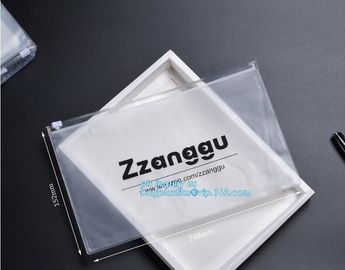 frosted poly bag with slider for clothing packaging, Frosted plastic bag with slider, apparel packaging bag with ziplock