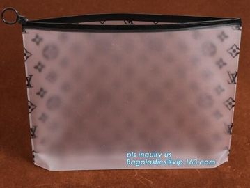 Ziplock bag with slider, underwear plastic bag with slider ziplock, Slider Closure Zip PVC Pack Bag for Tower Clothing P