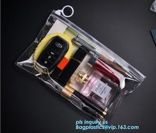 Ziplock bag with slider, underwear plastic bag with slider ziplock, Slider Closure Zip PVC Pack Bag for Tower Clothing P
