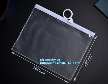 Ziplock bag with slider, underwear plastic bag with slider ziplock, Slider Closure Zip PVC Pack Bag for Tower Clothing P