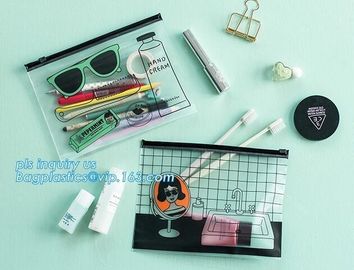 Clear vinyl slider garment bag with zip lock, Vinyl Transparent PVC Slider Zip lock Bag, Plastic Document Bag