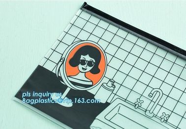 Clear vinyl slider garment bag with zip lock, Vinyl Transparent PVC Slider Zip lock Bag, Plastic Document Bag