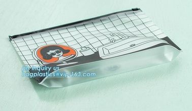 Clear vinyl slider garment bag with zip lock, Vinyl Transparent PVC Slider Zip lock Bag, Plastic Document Bag