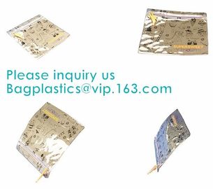 Vinyl transparent pvc bag cosmetic packing, bottom gusset slider ziplock printed pvc zipper bags, clothing packaging bag