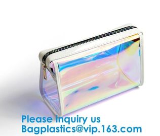 Women PVC Clear Backpack Laser Hologram Shoulder Bags Hologram Zip Lock Bag Pvc Bag Printed Pattern Ziplock Bags Hot Sal