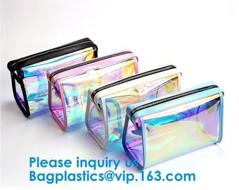 Women PVC Clear Backpack Laser Hologram Shoulder Bags Hologram Zip Lock Bag Pvc Bag Printed Pattern Ziplock Bags Hot Sal