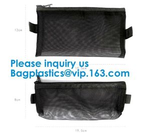 Mesh Cosmetic Bag Neceser Toiletry Organizer Bag Storage Sets Travel Wash Pouch Makeup Pouch Girl Handbag Zipper Mesh Co
