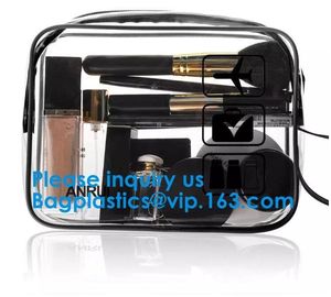 Travel Luggage Pouch Custom Clear Transparent PVC Travel Toiletry Bag Make Up Cosmetic Bag /Wash Bag/Zipper bag