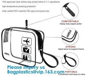 Travel Luggage Pouch Custom Clear Transparent PVC Travel Toiletry Bag Make Up Cosmetic Bag /Wash Bag/Zipper bag