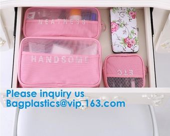 Women Mesh Bag Travel Cosmetic Bag Makeup Case Pouch,Organizer Purse Necessary Mesh Cosmetic Bag Women Make Up Bag Makeu