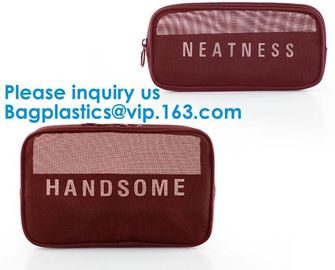 Women Mesh Bag Travel Cosmetic Bag Makeup Case Pouch,Organizer Purse Necessary Mesh Cosmetic Bag Women Make Up Bag Makeu