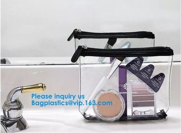 Cosmetic/ Makeup/ Toiletry Clear PVC Travel Wash Bag with handle PVC/EVA/TPU/Tarpaulin/Nylon / Cotton