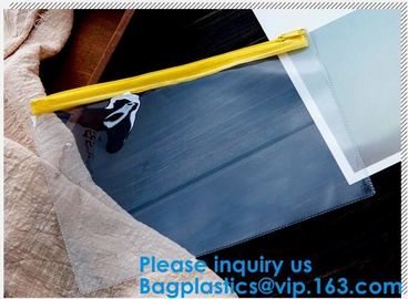 Custom Logo PVC Vinyl Clear Zipper Slider Pouch Transparent Soft Bikini Cosmetic EVA Material Ziplock Bag
