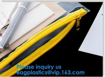 Custom Logo PVC Vinyl Clear Zipper Slider Pouch Transparent Soft Bikini Cosmetic EVA Material Ziplock Bag