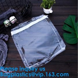Custom Frosted Opp Pvc Black Zipper Slider Packaging Clothing Bag With Your Logo,Underwear Zip Lock Packing Plastic Clot