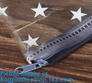 Logo Printed Plastic Stationery Packaging Bag Custom Pvc Zipper Slider Bag,Matte Frosted PVC Slider Zipper Bag Plastic B