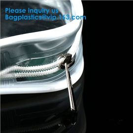Customized Size And Thickness PVC Travel Slider Bag,Frosted Cosmetic Garment Poly Ziplock Bag Matte Plastic Bag Bagease