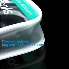 Customized Size And Thickness PVC Travel Slider Bag,Frosted Cosmetic Garment Poly Ziplock Bag Matte Plastic Bag Bagease