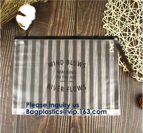 Hot Sale Waterproof Frosted Slider PVC Zipper Bags Wholesale Custom Printed Plastic Transparent Ziplock Cloth Bag