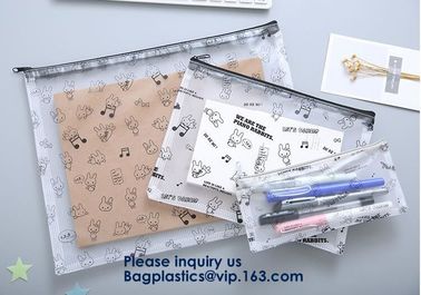 Promotional Custom Printed Pvc Vinyl Transparent Stationery Ziplock Bags,Crossbody Stationery Set Zipper Pvc Bag Bagease