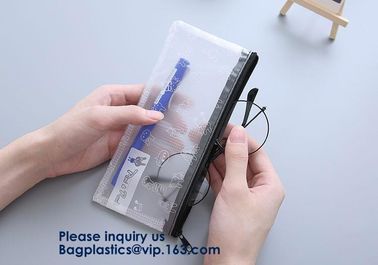 Promotional Custom Printed Pvc Vinyl Transparent Stationery Ziplock Bags,Crossbody Stationery Set Zipper Pvc Bag Bagease