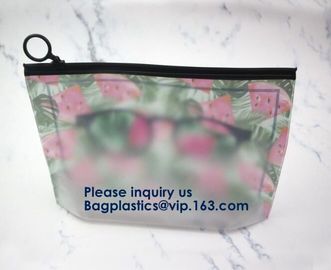 Cartoon Printing Clear Pvc Slider Ziplock Garment Cosmetic Shopping Bag,Eco Friendly Customized Slider Ziplock Pvc Bag