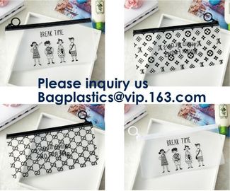 Clear PVC Ziplock Bag For Gift Package,OEM Service Transparent Packaging Pvc Slider Frosted Bag,EVA Slider Zipper Bag So
