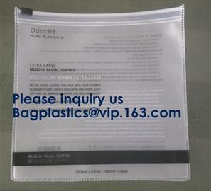 Slider Zipper Cosmetic Pvc Bag Clear Vinyl Pvc Ziplock Bag,Matte PVC Zipper Slider Bag With Ring, Bagease, Bagplastics