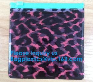 Slider Zipper Cosmetic Pvc Bag Clear Vinyl Pvc Ziplock Bag,Matte PVC Zipper Slider Bag With Ring, Bagease, Bagplastics