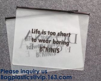 Ziplock Plastic Bags Packaging Custom Clear Poly Pvc Slider Zipper Bag, Standup Cosmetics Packaging PVC Slider Bag