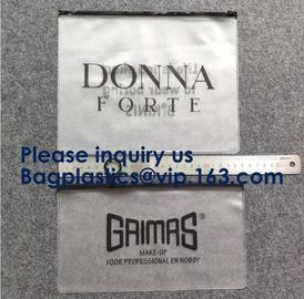 Ziplock Plastic Bags Packaging Custom Clear Poly Pvc Slider Zipper Bag, Standup Cosmetics Packaging PVC Slider Bag