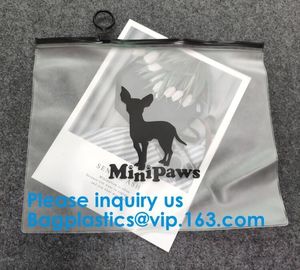 Frosted Ziplock Bag EVA PVC Hanger Bag For Clothes Frost Drawstring Bag,Printed LDPE Ziplock Bags Slider Zip Lock Plasti
