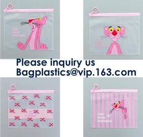 Transparent Clear Slider Zipper Bag Ziplock Bag For Stationery,Matte Slider Zipper Top Soft Touch PE Polybags Bag