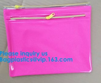 Custom Made Clear Plastic Vinyl Pvc A4 File Bag With Slider Ziplock,Vinyl PVC Bags With Slider Zipper, BAGEASE, BAGPLAST