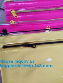 Custom Made Clear Plastic Vinyl Pvc A4 File Bag With Slider Ziplock,Vinyl PVC Bags With Slider Zipper, BAGEASE, BAGPLAST
