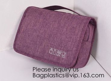 Cotton Canvas Cosmetic Bag Makeup Personalized Plain Blank Canvas Makeup Bag,Toiletry Bag Travel Makeup Bags, bagease
