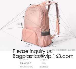 Hiking Polyester Waterproof Foldable Backpack With Your Logo,Reflective Backpacks / Polyester Cycling Reflective Backpac