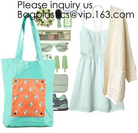 Fashionable Polyester Grocery Shopping Bag Promotional Foldable Shopping Bag,Reusable polyester folding promo shopper to