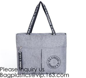 Reusable Polyester Folding Promo Shopper Tote Bags,Polyester Shopper Custom Large Cheap Green Grocery Shopping Bag For W