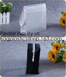 Vinyl Document Newspaper File Pen Zipper Bags,Coin Bag Pvc Slider Zipper Waterproof Pouch Bag, Ecofriendly Non-toxic