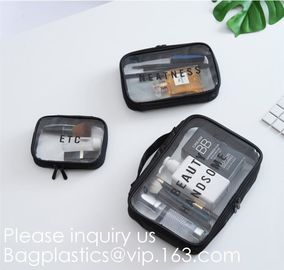 Travel Transparent Toilet Pvc Cosmetic Bag Clear Easy-Carry Makeup Pouch,Large Capacity Beautiful Cute PVC Cosmetic Pouc