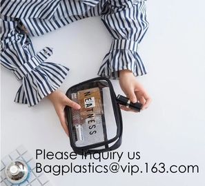 Travel Transparent Toilet Pvc Cosmetic Bag Clear Easy-Carry Makeup Pouch,Large Capacity Beautiful Cute PVC Cosmetic Pouc