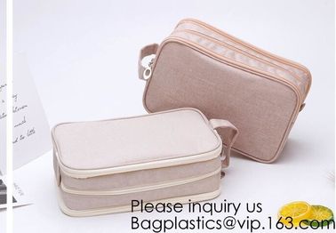 New Fashion Travel Makeup Brush Mesh Cosmetic Bag,Portable Canvas Travel Organizer Cosmetic Bag Toiletry Makeup Wash Bag