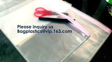Document File Zip Bags with Hook Hanger Slider Stationary Pen Pencil Packaging Bags,Office Green Clear Zip Folders PVC F