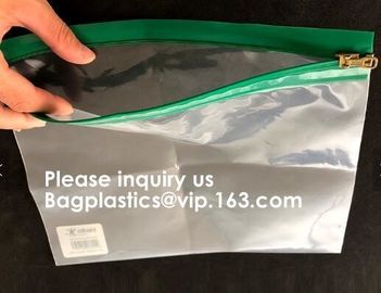 Manufacturer Custom Printing Plastic Ziplock Clear A4 A5 File Document Zip Bag Pouch,zipped pouch, spouted pouch, 3 side