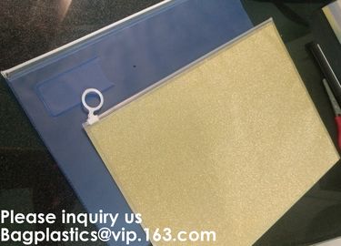 Waterproof Clear Plastic File Document File Bag For Bill Invoice Note File,Zip Plastic EVA Bags Blank Packaging Pouch
