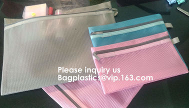 Official Stationary File Mesh Bag with Zipper Lock PVC Document Bag in Waterproof Packaging Bags,BAGEASE, BAGPLASTICS