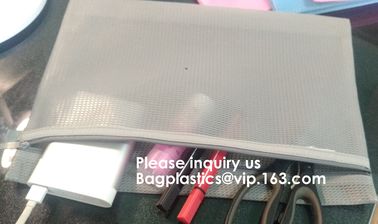Official Stationary File Mesh Bag with Zipper Lock PVC Document Bag in Waterproof Packaging Bags,BAGEASE, BAGPLASTICS