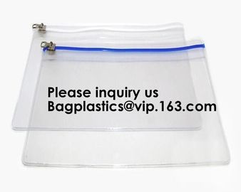 Factory Custom Made Environmental Printing Pvc Eva Pe Ziplock Bag File Bag Snap Fastener Bag,A4 ziplock file folder pack